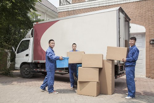 Team member loading items safely into a van