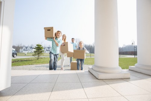 Securing furniture and boxes inside a moving van