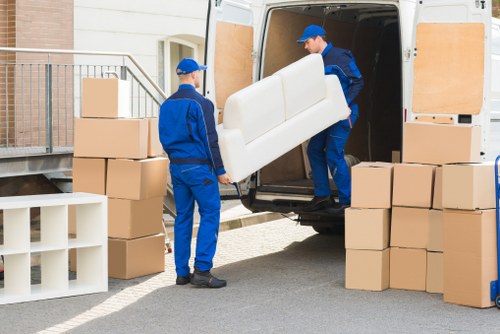 Removal van helping with a local move in Finchley