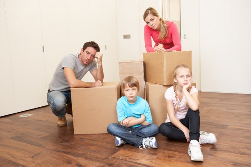 Professional van moving service supporting a local relocation