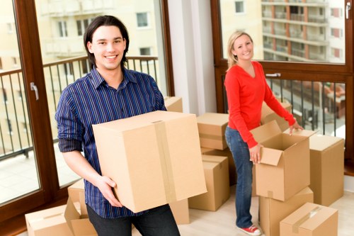 Loading commercial items during a Finchley office move